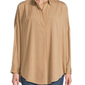 FRENCH CONNECTION Rhodes Crepe Shirt - camel
